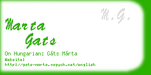 marta gats business card